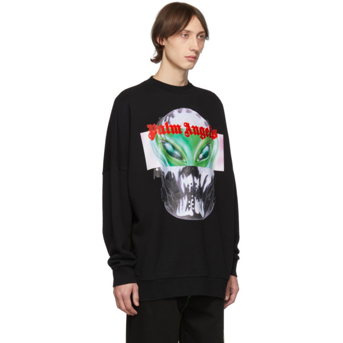 Palm Angels Black Alien Sweatshirt Palm 