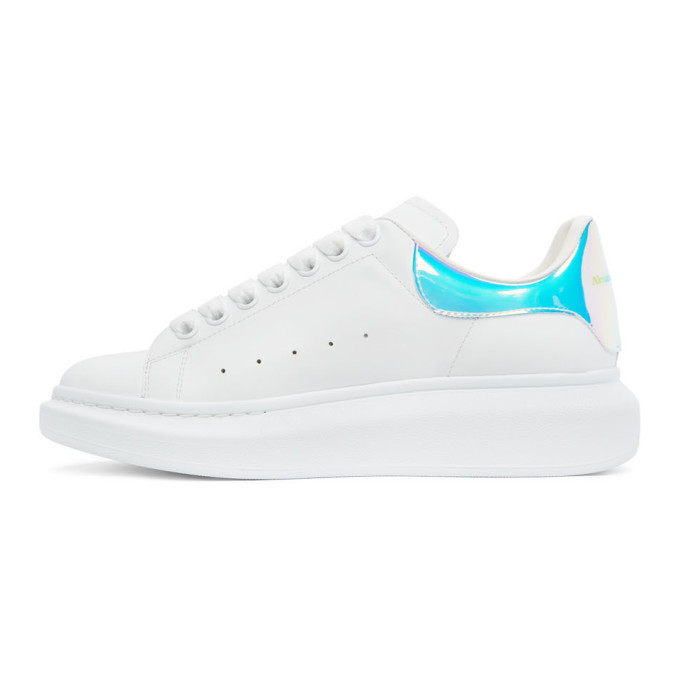 Alexander McQueen White Holographic Oversized Sneakers Alexander McQueen