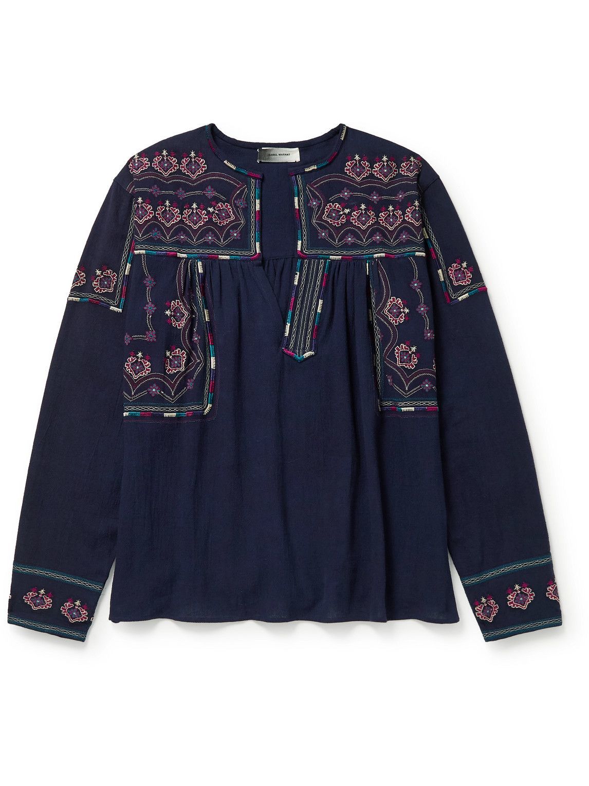 Isabel Marant - Embroidered Cotton Shirt - Blue Isabel Marant