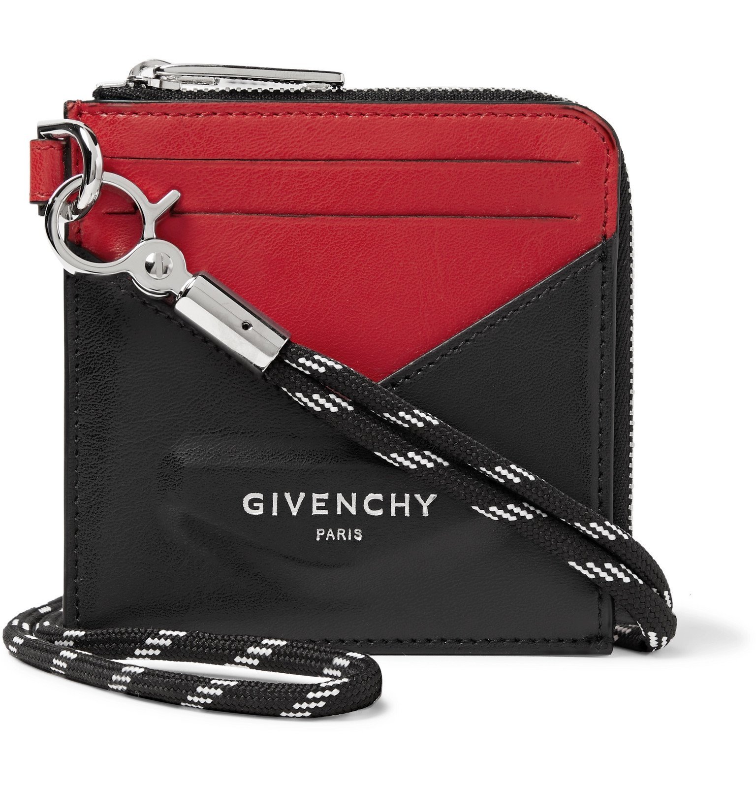 Givenchy - Logo-Print Colour-Block Leather Zip-Around Cardholder - Black  Givenchy