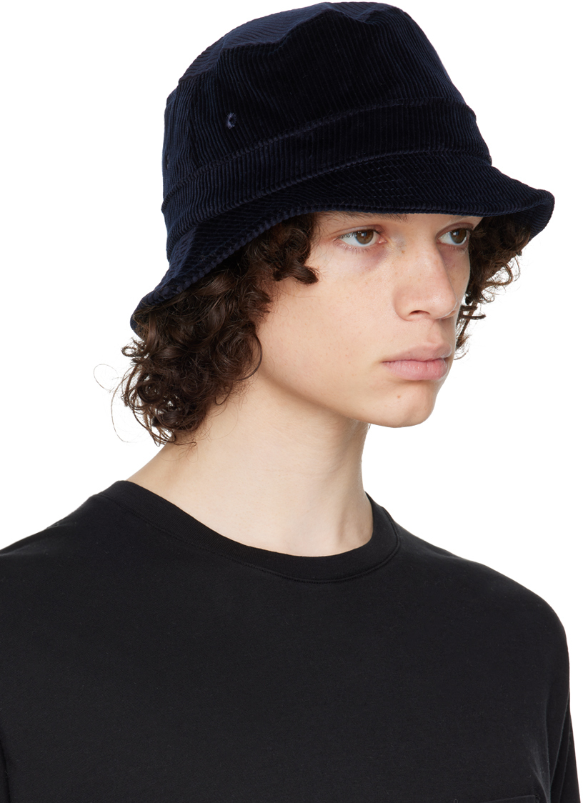 Universal Works Navy Brisbane Cord Bucket Hat Universal Works