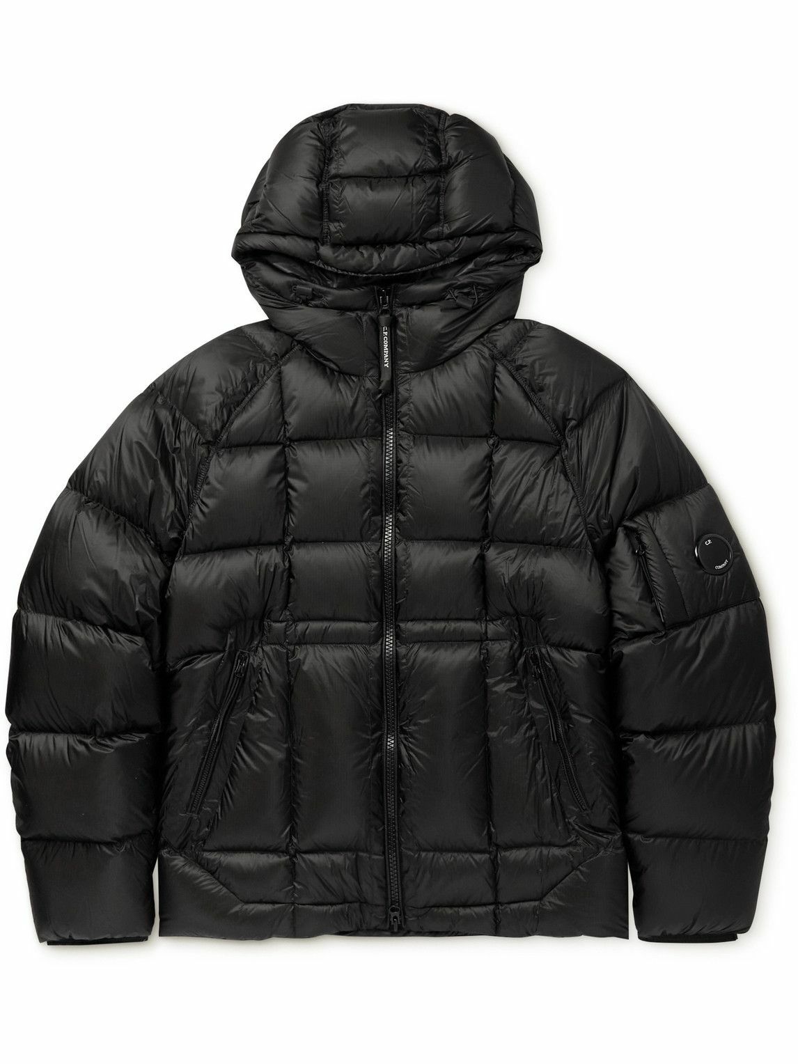 C.P. Company - Padded Quilted Ripstop Hooded Down Jacket - Black C.P ...