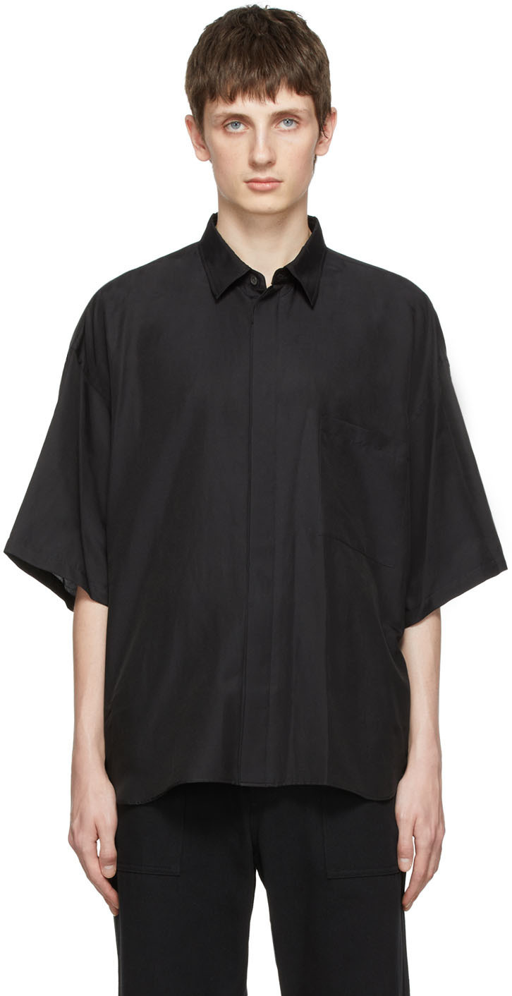rito structure Black Cotton Shirt