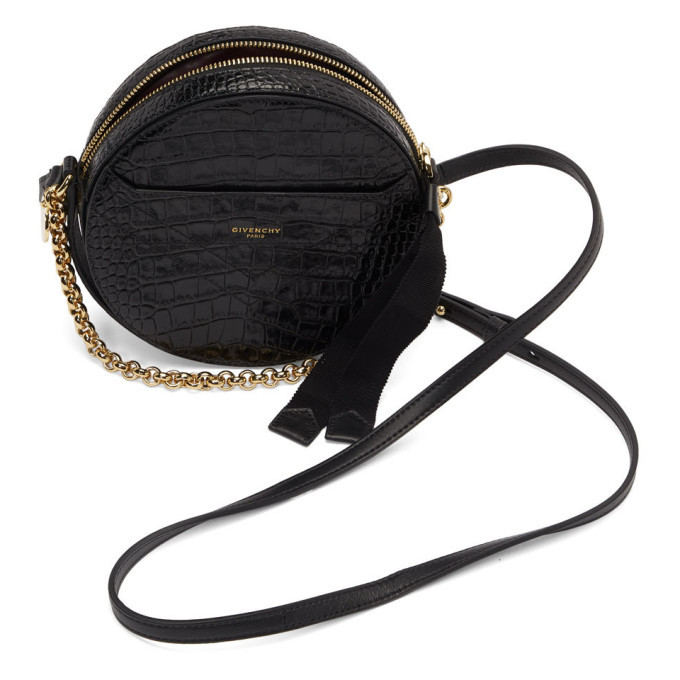 Givenchy Black Croc Eden Round Bag Givenchy