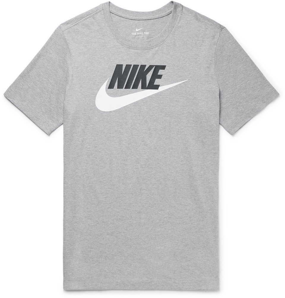 Nike - Sportswear Icon Futura Logo-Print Cotton-Jersey T-Shirt ...