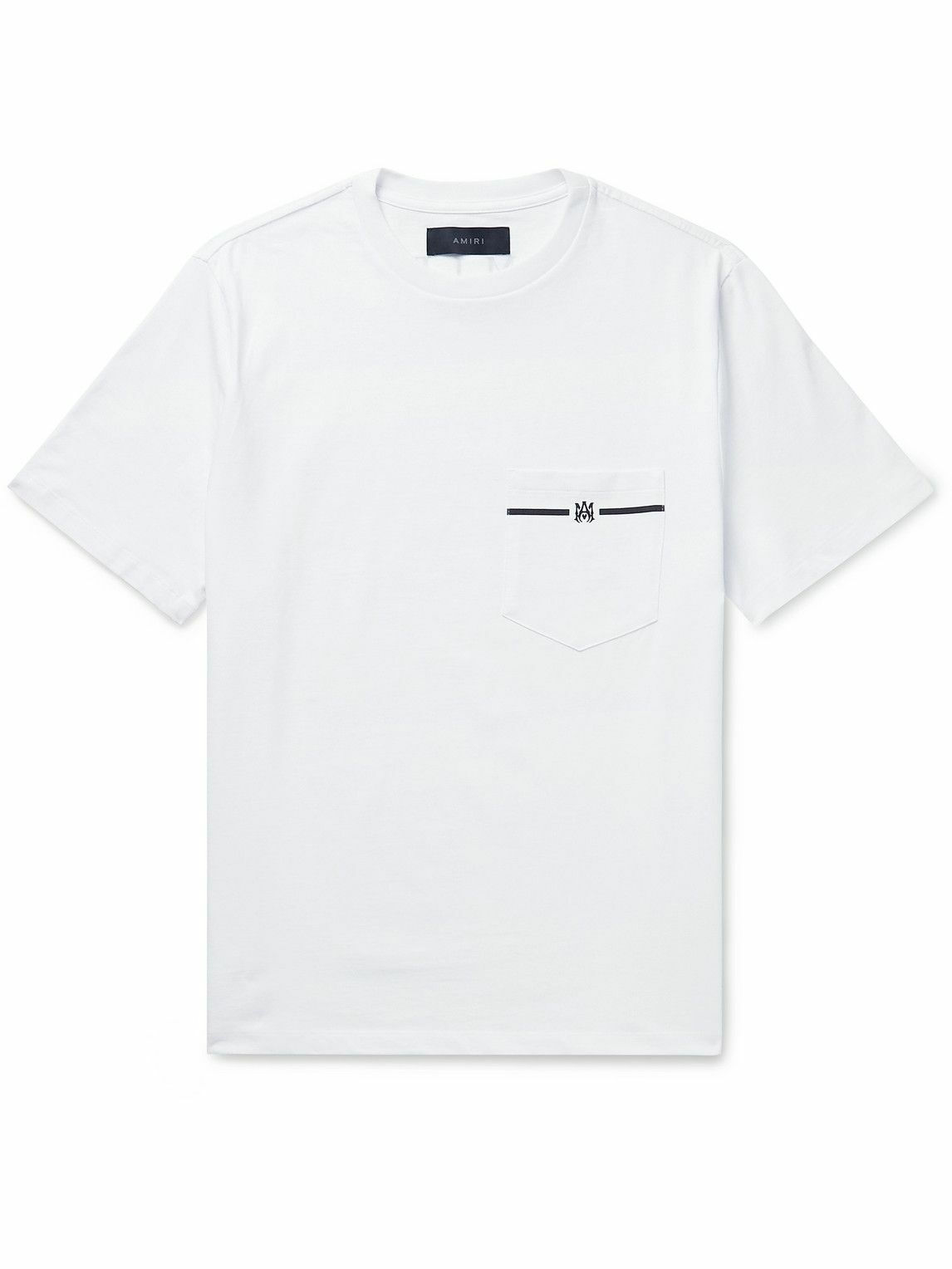 Amiri Logo Print Cotton Jersey T Shirt White Amiri