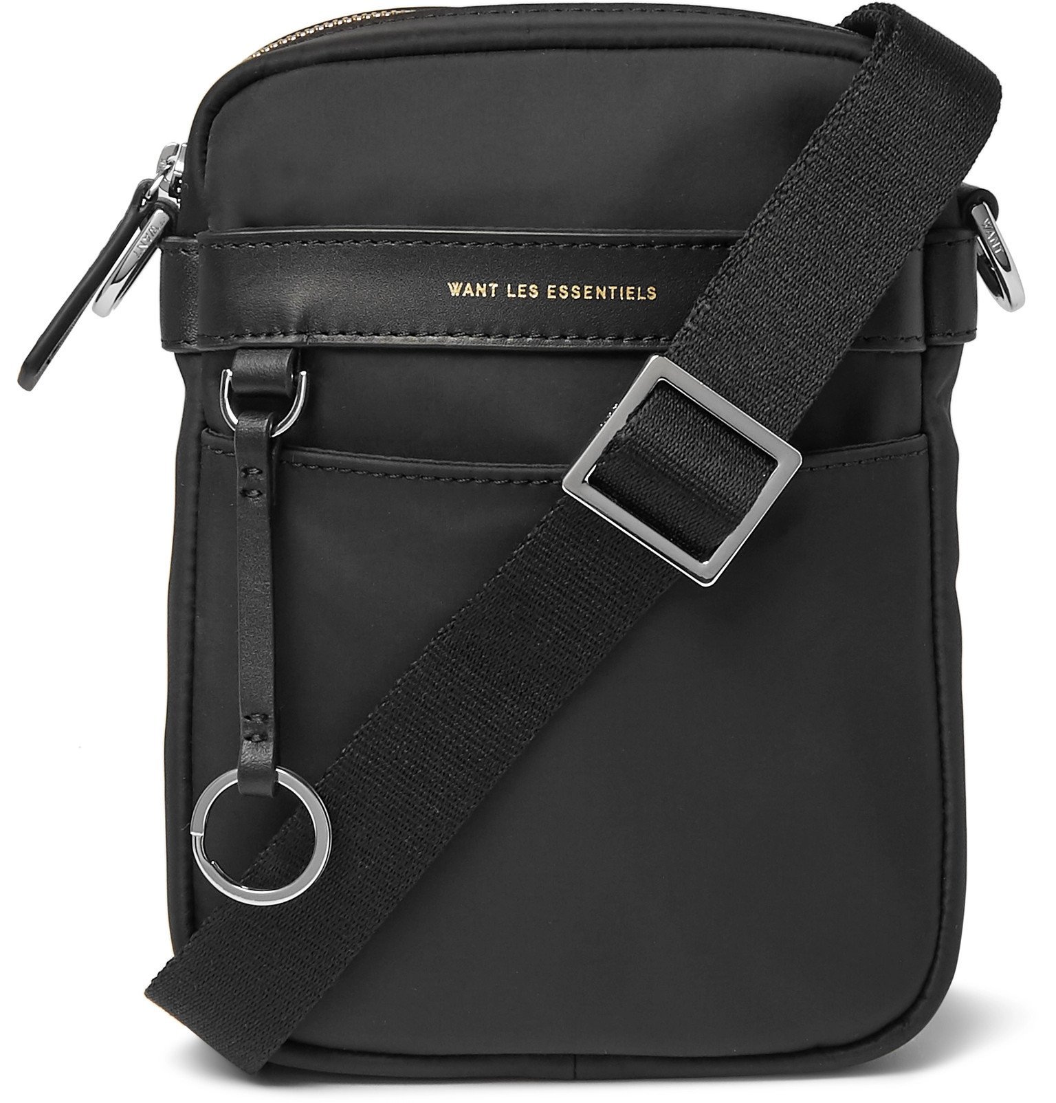 WANT LES ESSENTIELS - Reagan Leather-Trimmed Nylon Messenger Bag ...