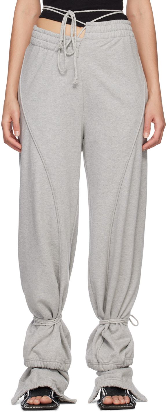 SRVC Gray Asymmetric Lounge Pants