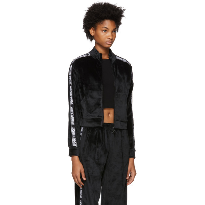 Opening Ceremony Black Velour Track Jacket Opening Ceremony