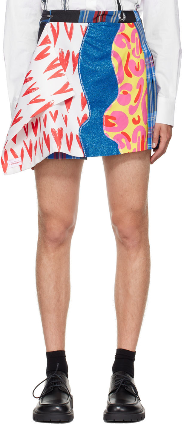 Photo: Charles Jeffrey Loverboy Multicolor Fred Perry Edition Tartan Patch Kilt