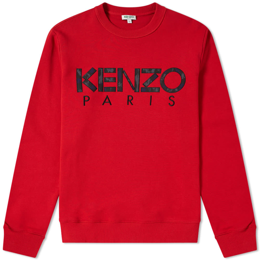 Kenzo Embroidered Paris Logo Crew Sweat Kenzo
