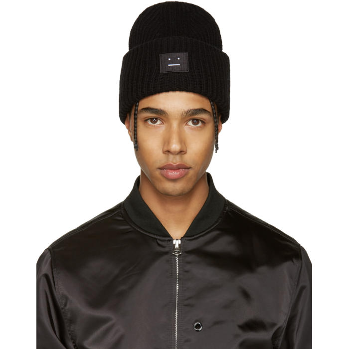 acne studios black beanie