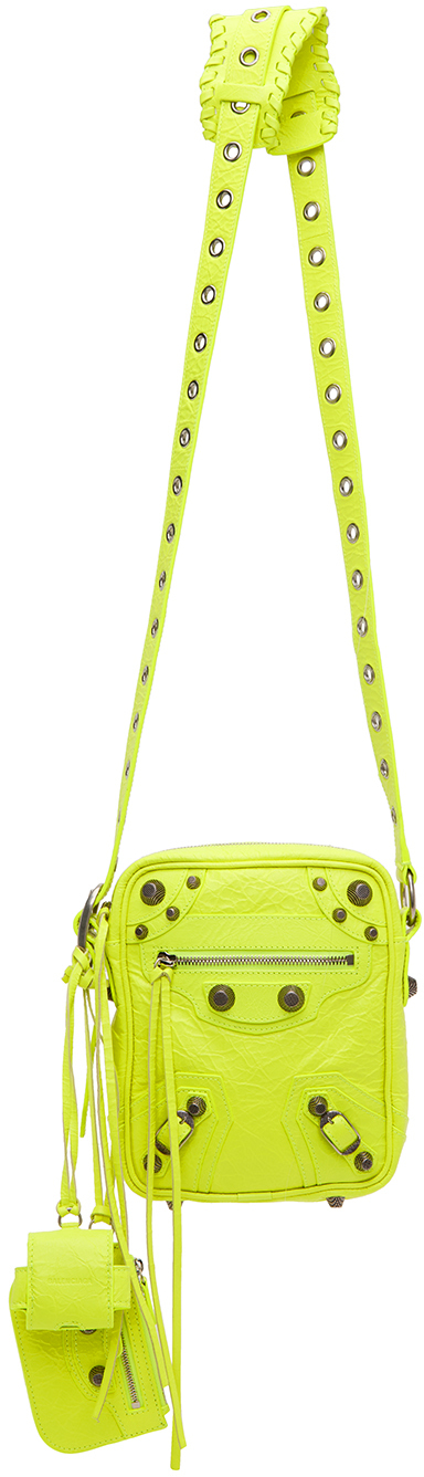 neon yellow balenciaga bag