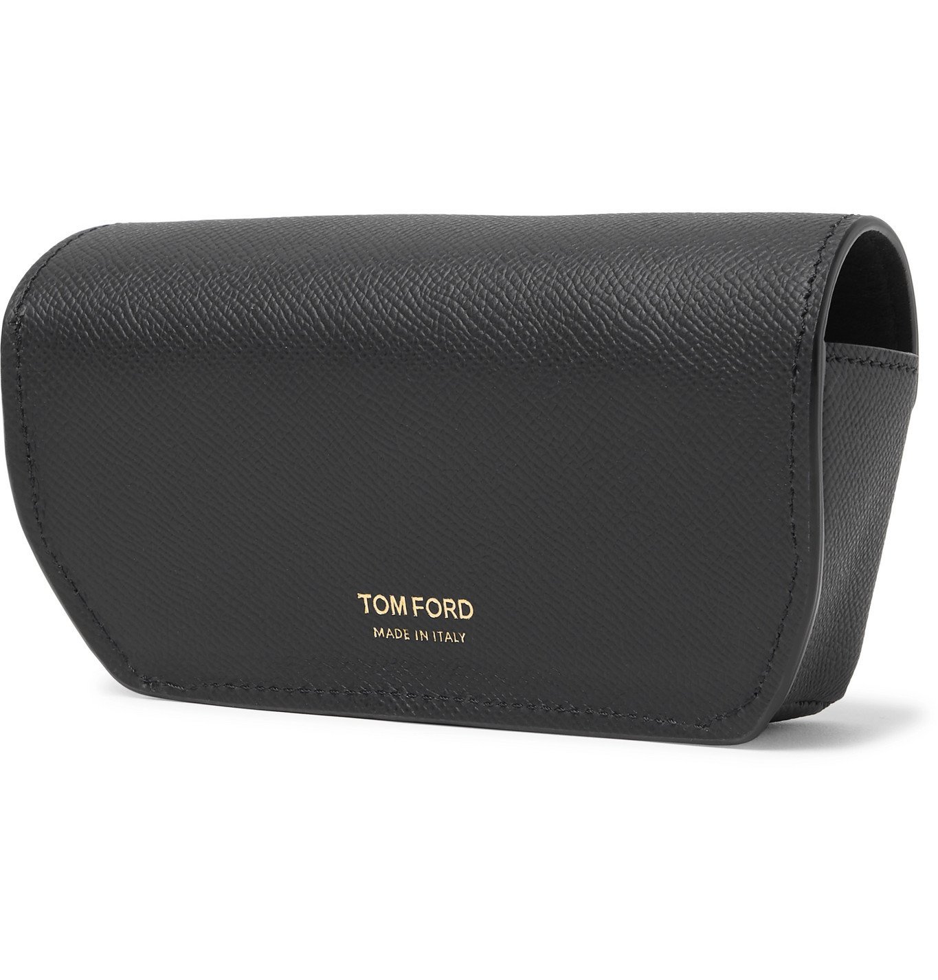 TOM FORD - Full-Grain Leather Sunglasses Case - Black TOM FORD