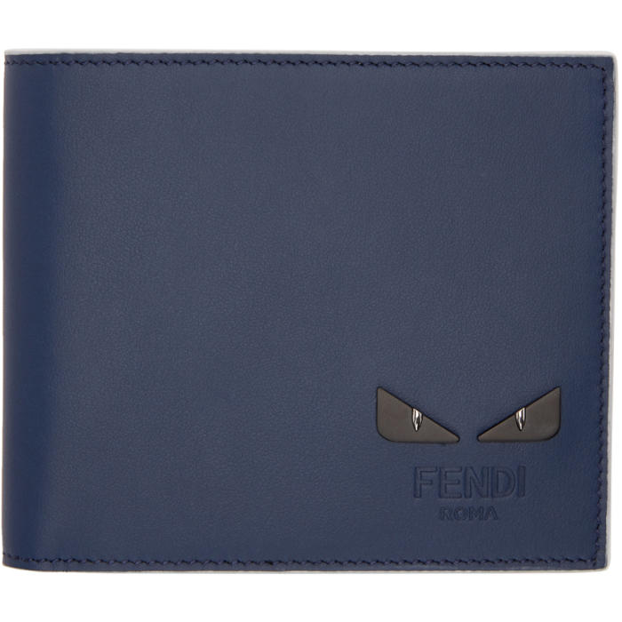 blue fendi wallet
