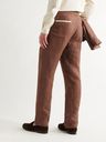 OLIVER SPENCER - Linen Suit Trousers - Brown