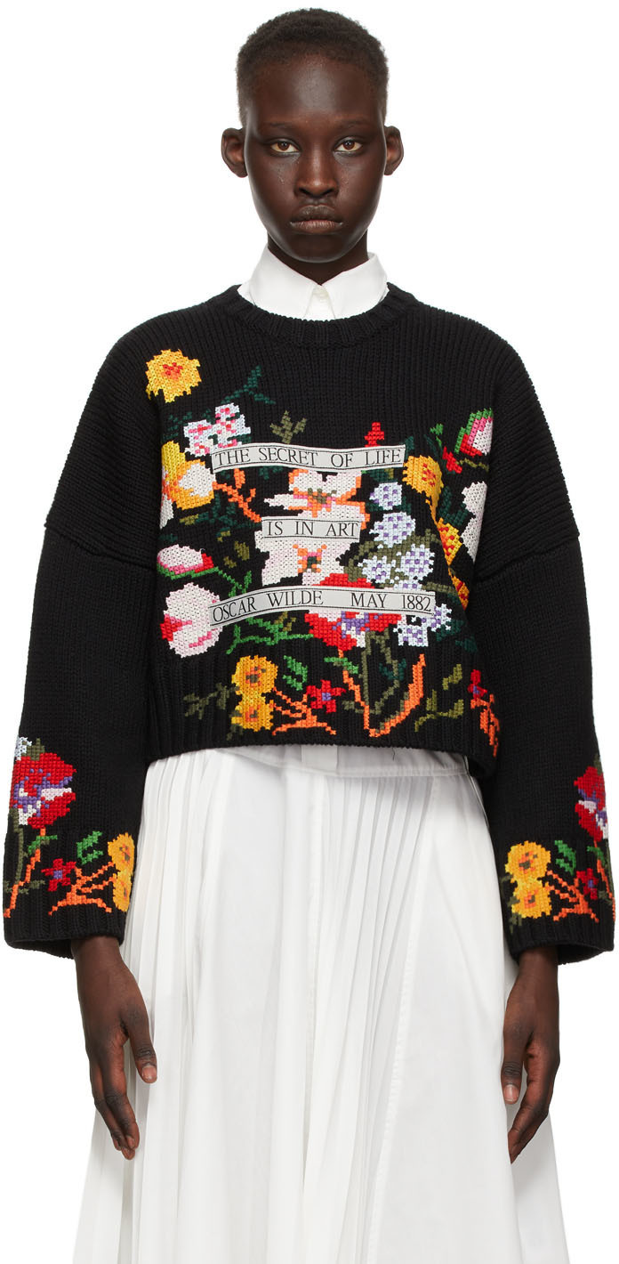 Cropped Wide Sleeve Sweater JW Anderson