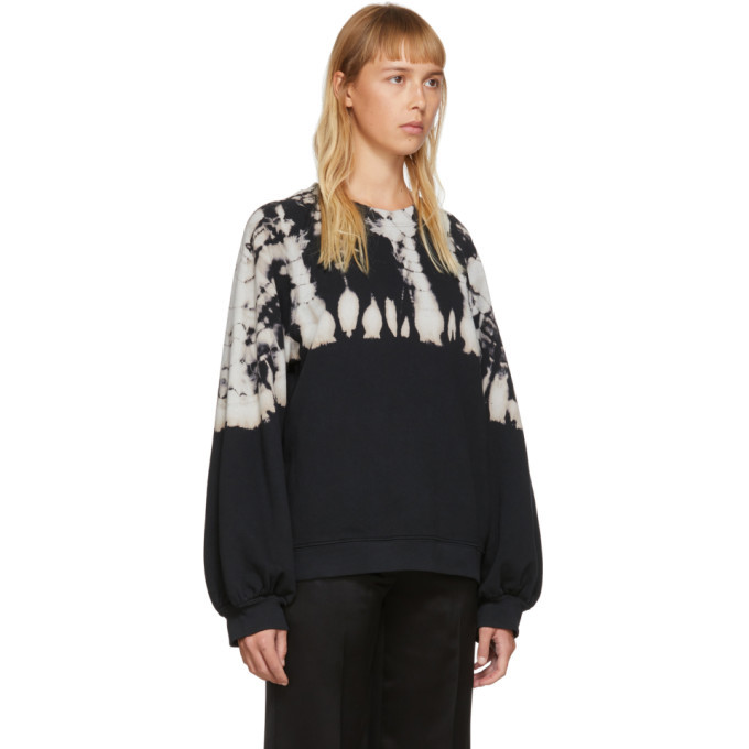 black balloon sleeve sweater
