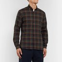 Oliver Spencer - Button-Down Collar Checked Organic Cotton-Blend Flannel Shirt - Multi