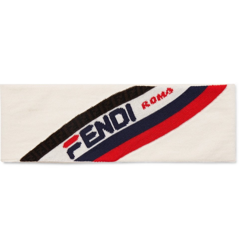Fendi - Logo-Jacquard Wool Headband 