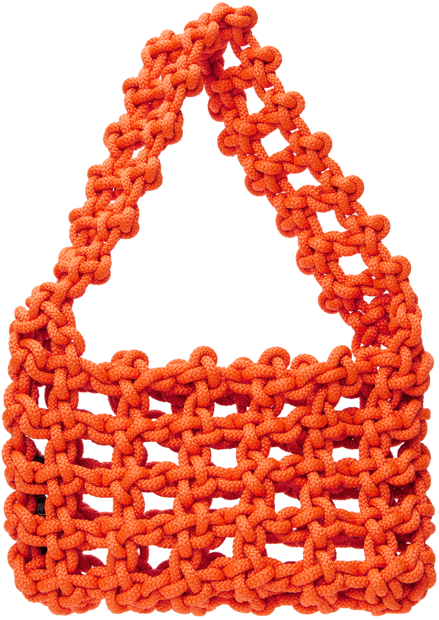 KARA Orange Knot Armpit Tote Kara