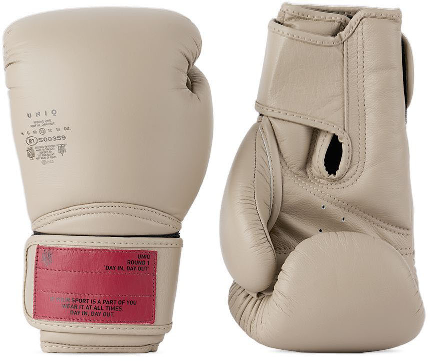 UNIQ Beige Velcro Boxing Gloves