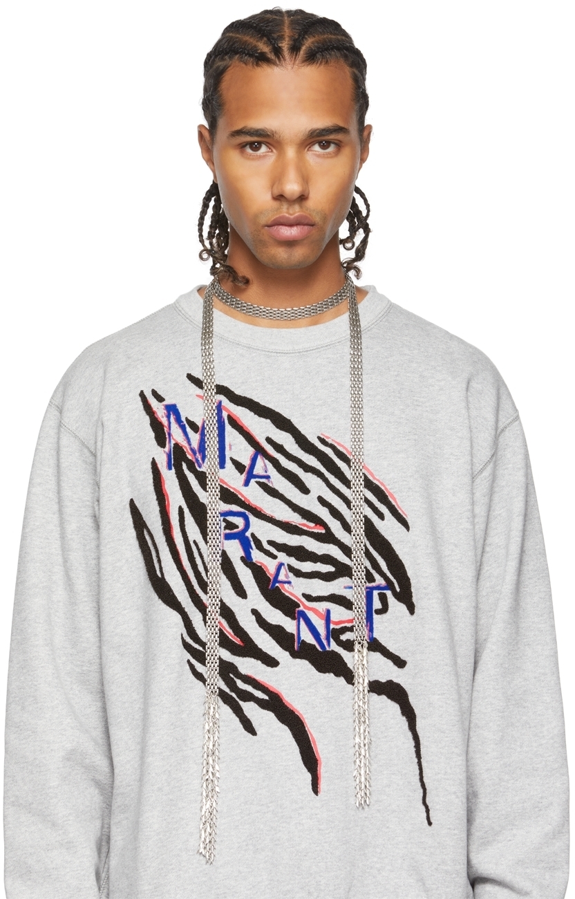 Isabel Marant Silver Leafy Scarf 