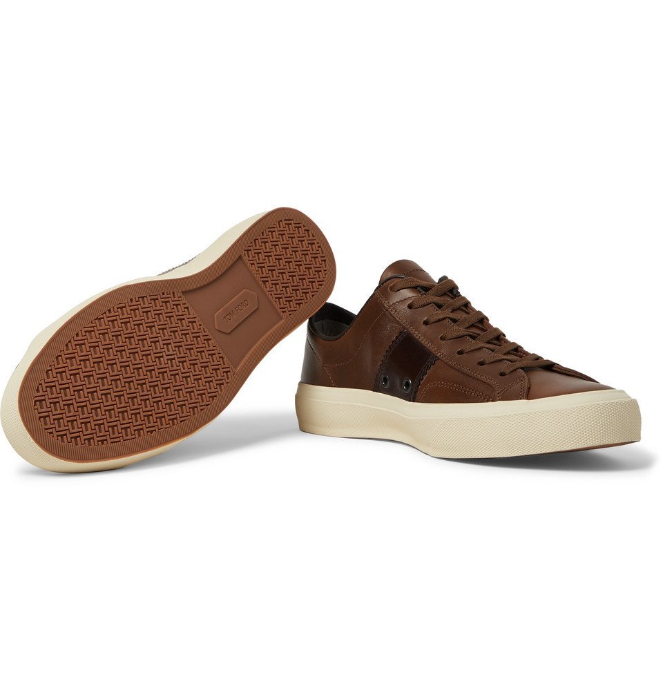 TOM FORD - Cambridge Leather Sneakers - Brown TOM FORD