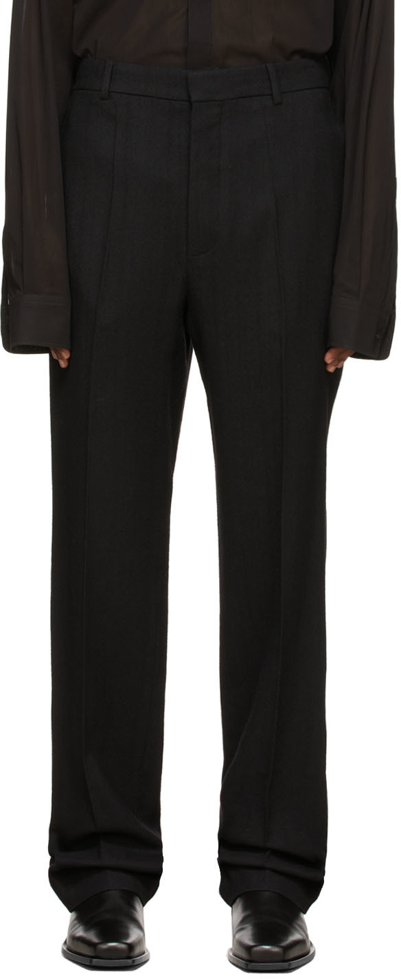 Photo: Ann Demeulemeester Black Brushed Wool Vincent Trousers