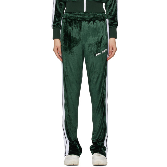 palm angels blue chenille track pants