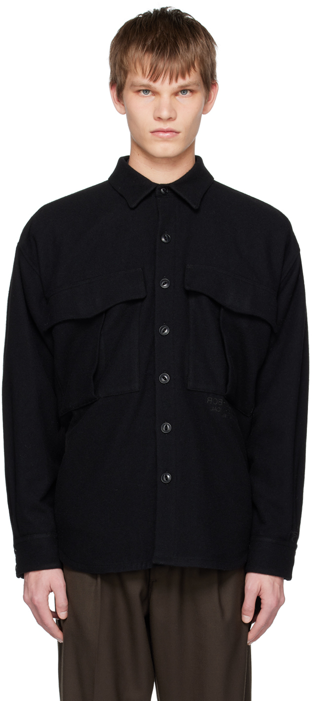 Neighborhood Black Button-Down Shirt Neighborhood