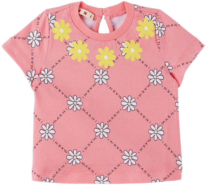 Marni Baby Pink Floral T-Shirt Marni