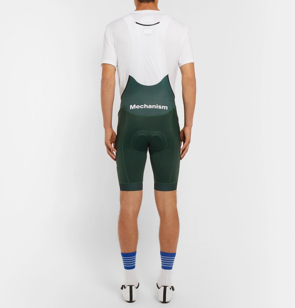 green cycling bib shorts