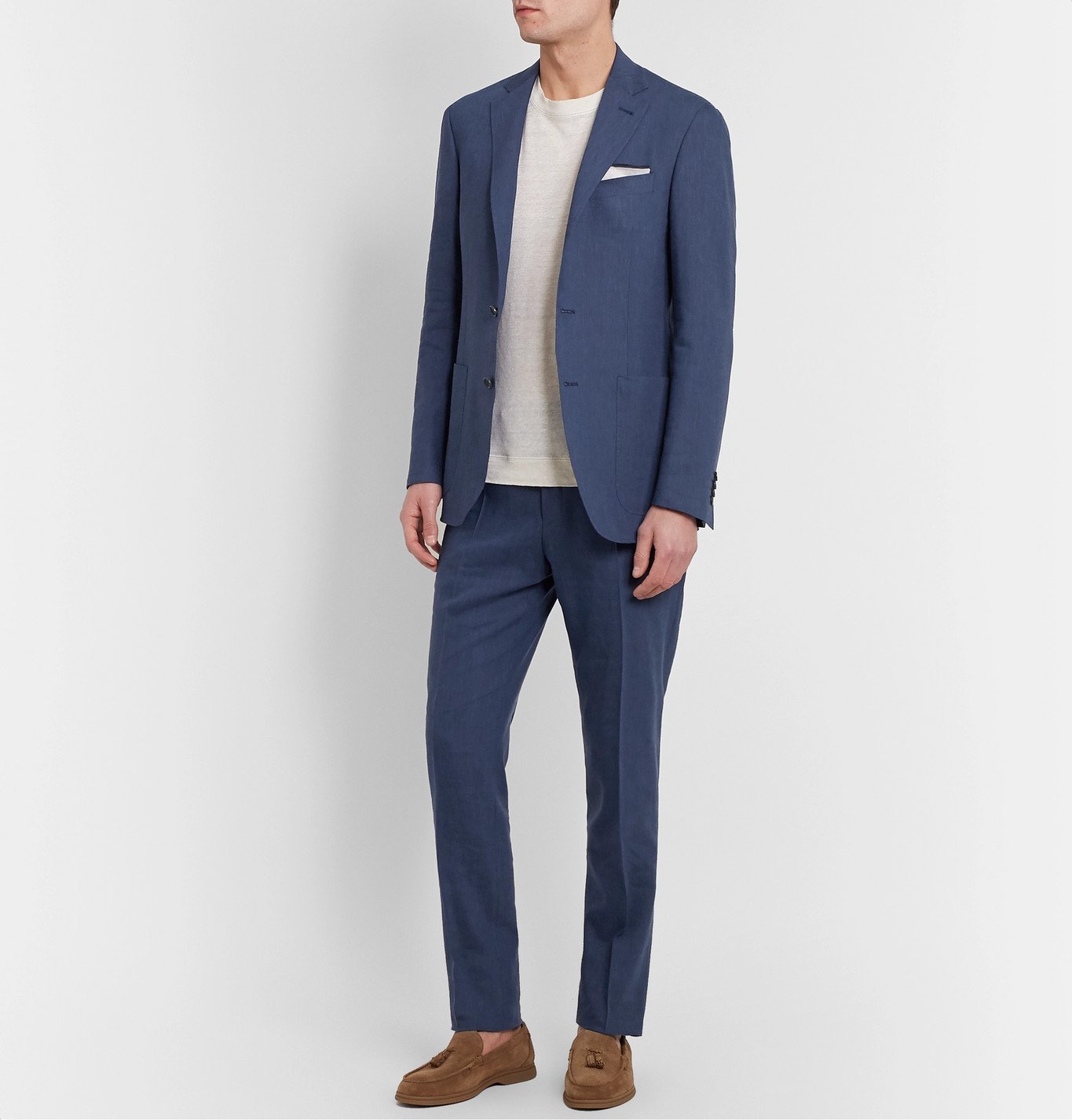 Canali - Kei Slim-Fit Unstructured Linen and Wool-Blend Suit Jacket ...