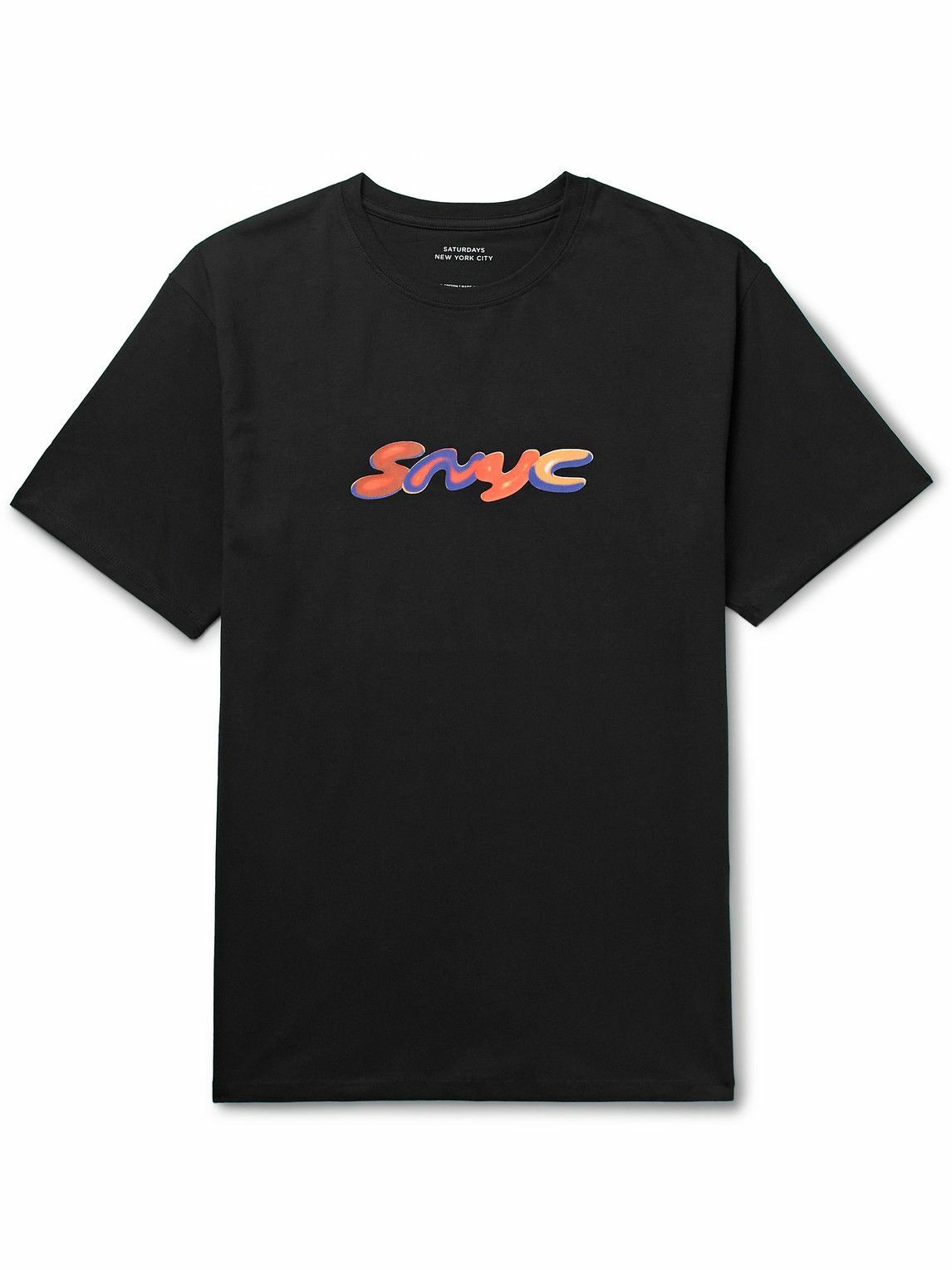 Saturdays NYC - Logo-Print Cotton-Jersey T-Shirt - Black Saturdays NYC