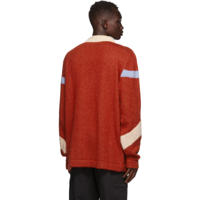 Kiko Kostadinov Red Intarsia Nolan Sweater Kiko Kostadinov