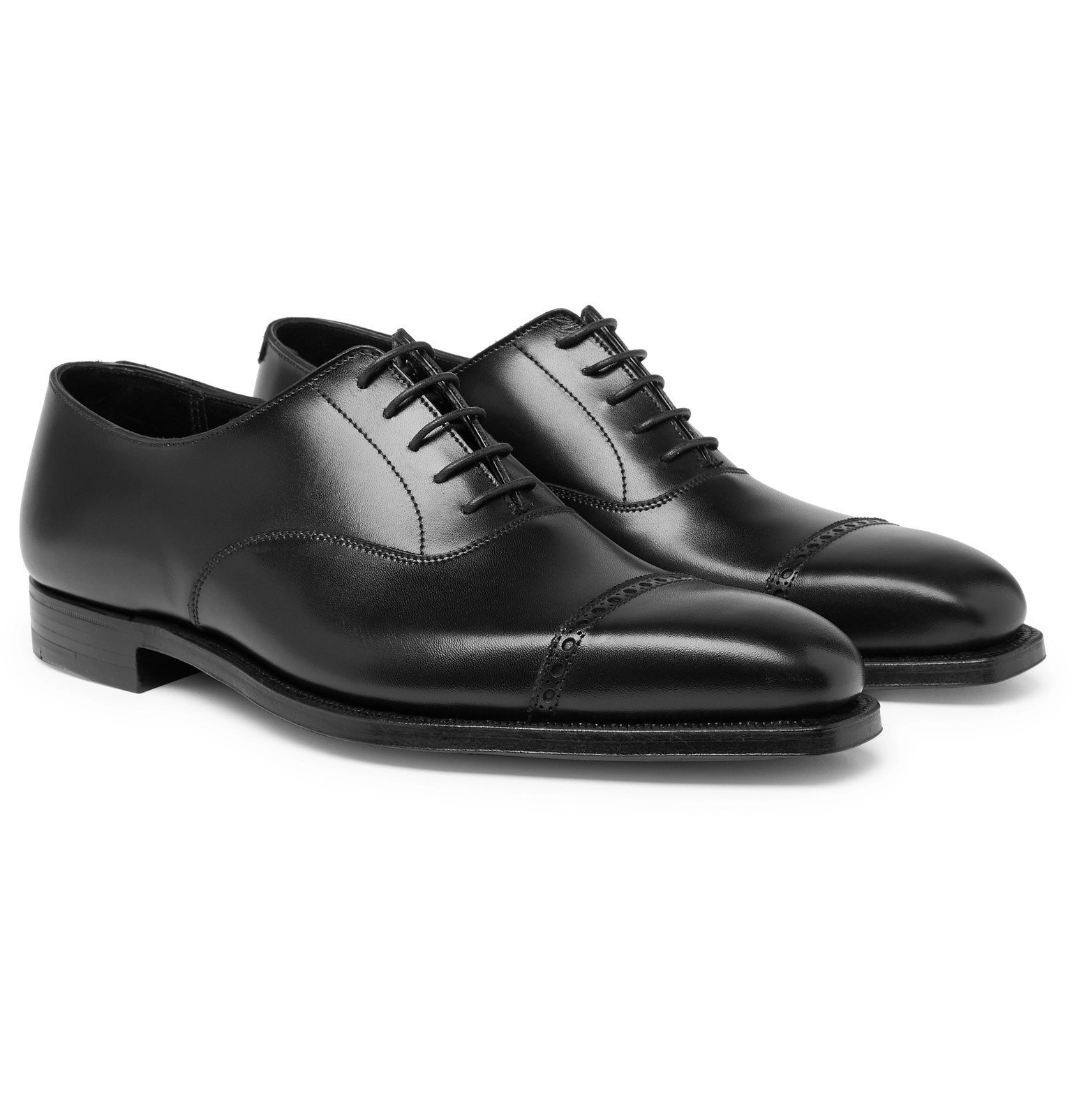 George Cleverley - Charles Cap-Toe Full-Grain Leather Oxford Shoes ...