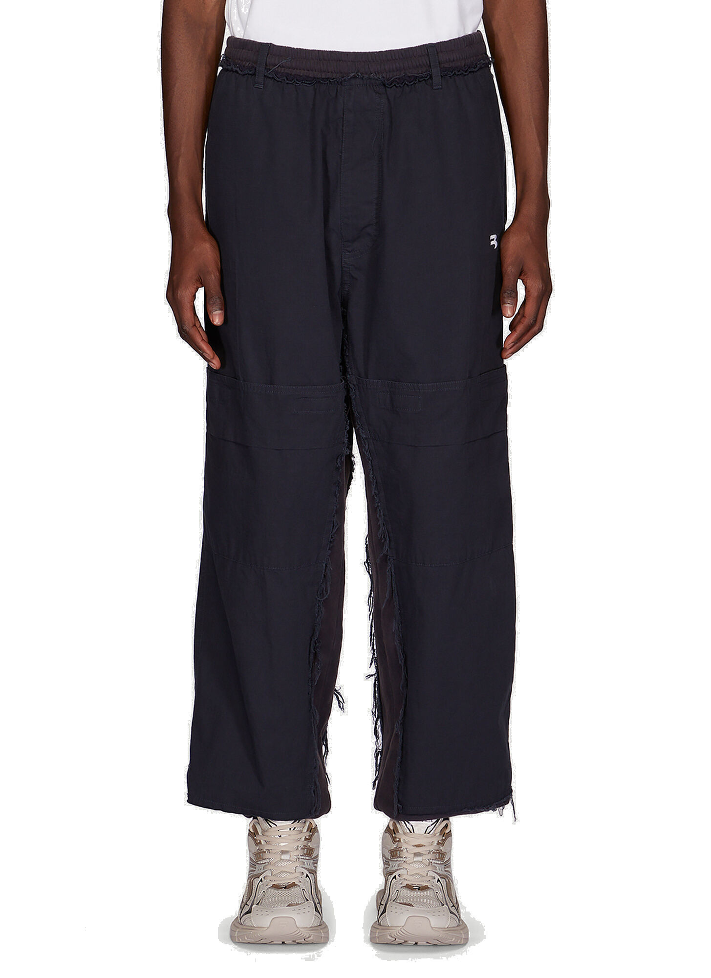 Patched Army Pants in Blue Balenciaga
