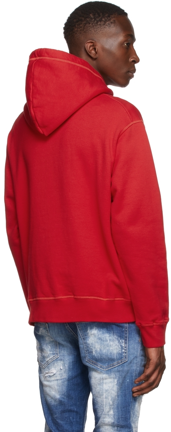 Dsquared2 Red Icon Spray Hoodie Dsquared2