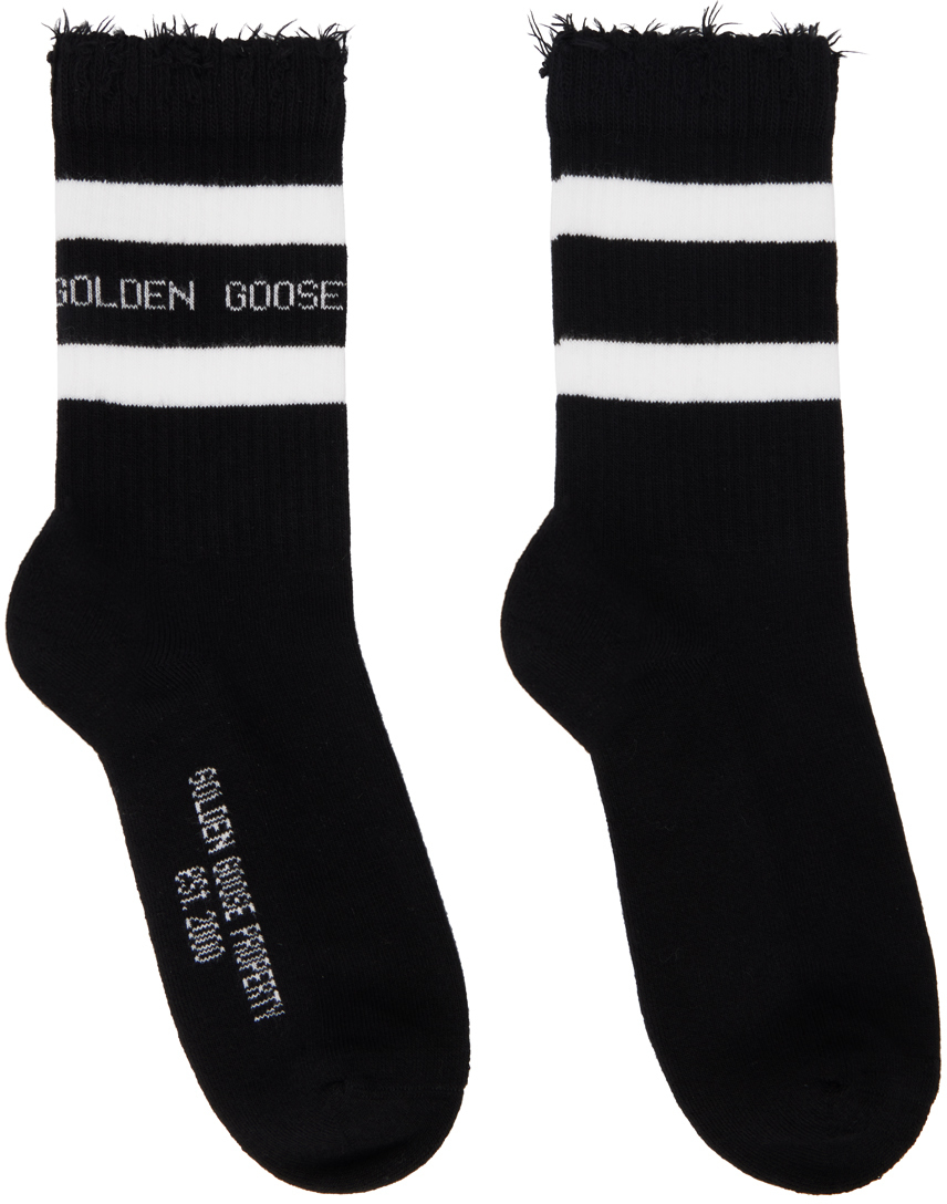 Photo: Golden Goose Black Logo Socks