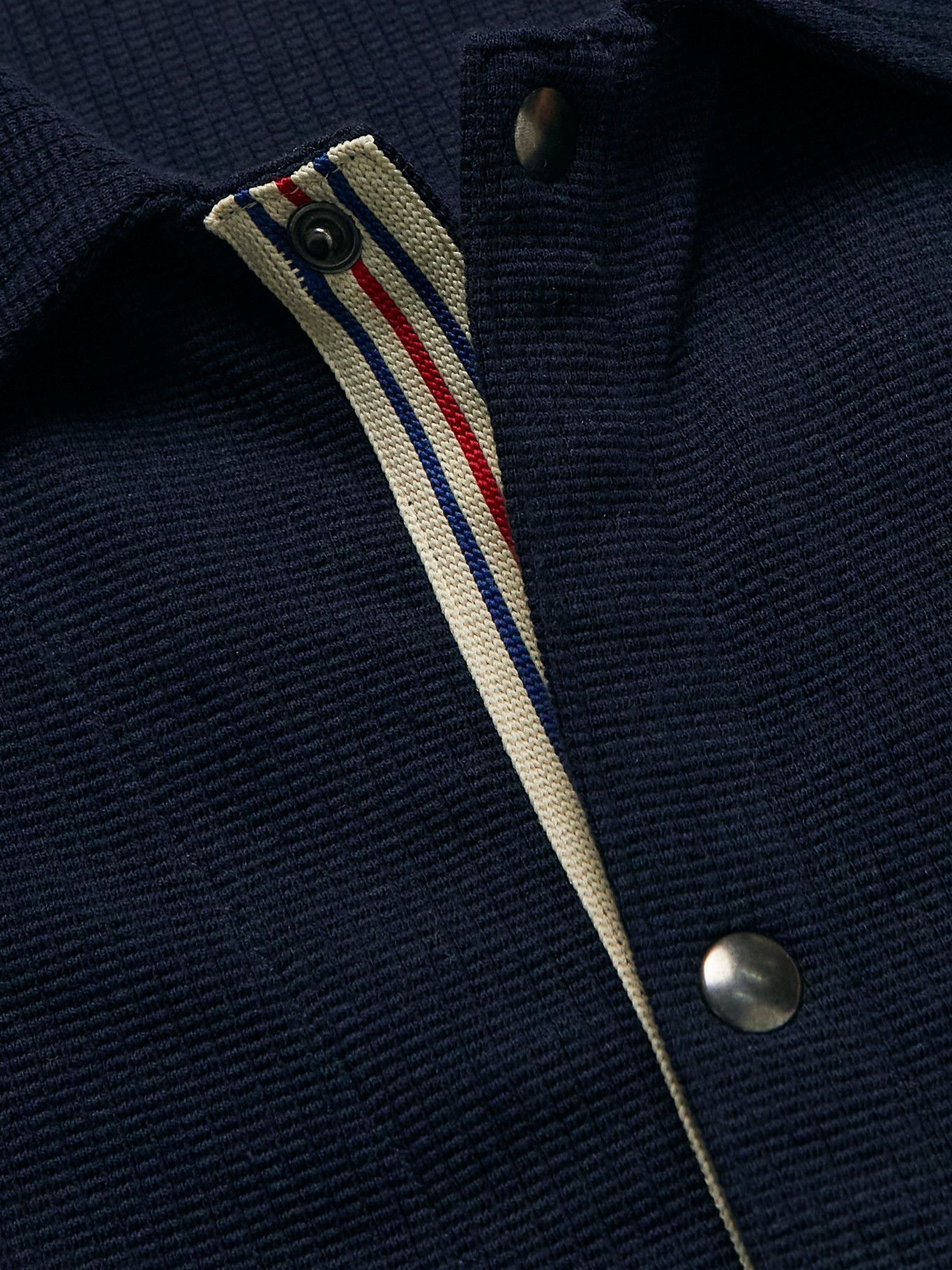 Oliver Spencer - FILA Franklin Waffle-Knit Cotton-Jersey Jacket - Blue