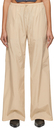 Reformation Beige Emberly Trousers