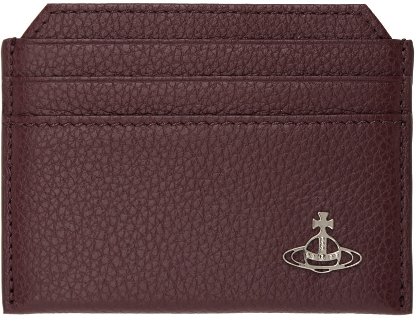 Vivienne Westwood Burgundy Slim Card Holder Vivienne Westwood