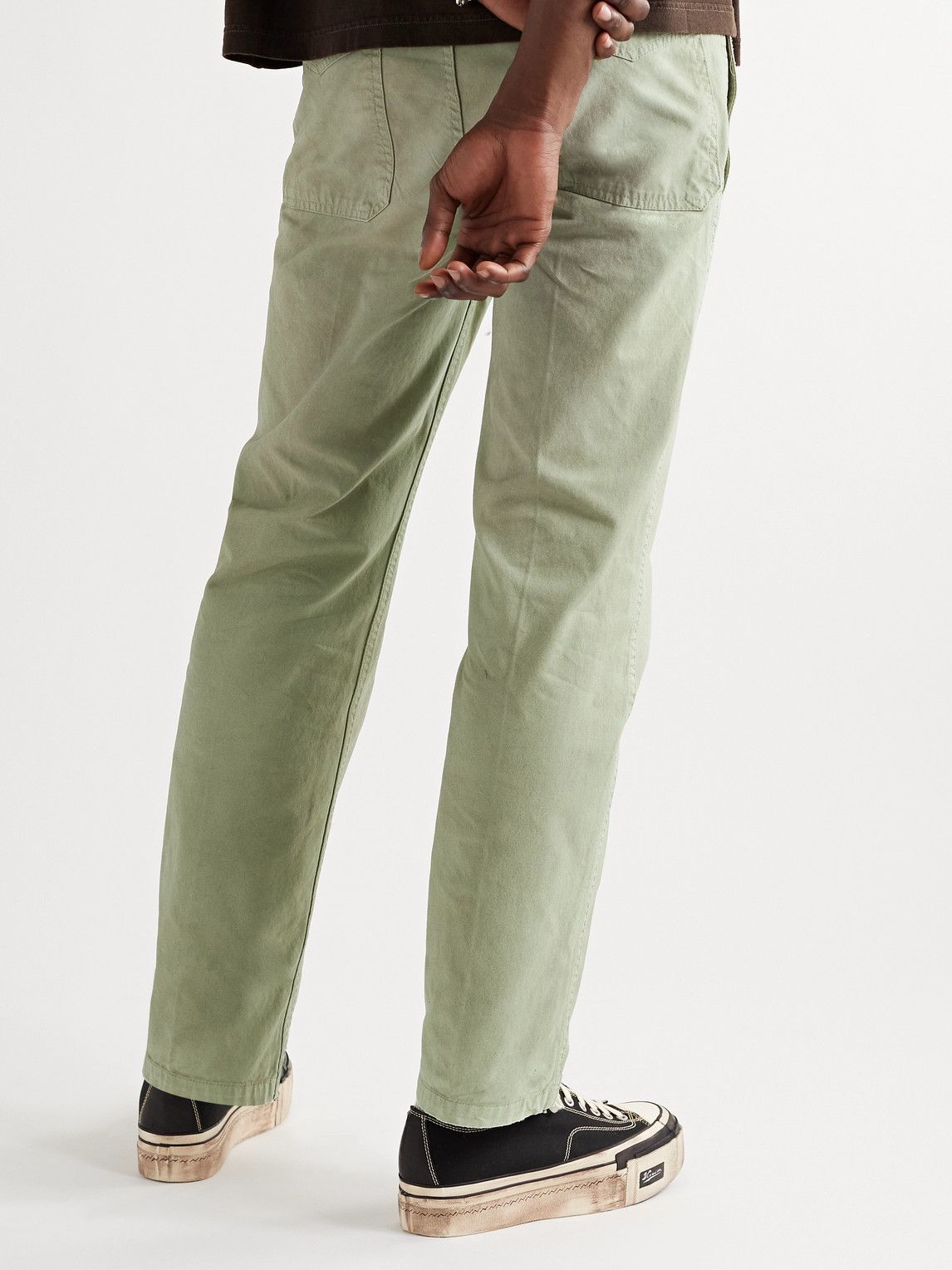 Visvim - Gifford Garment-Dyed Distressed Cotton-Canvas Trousers