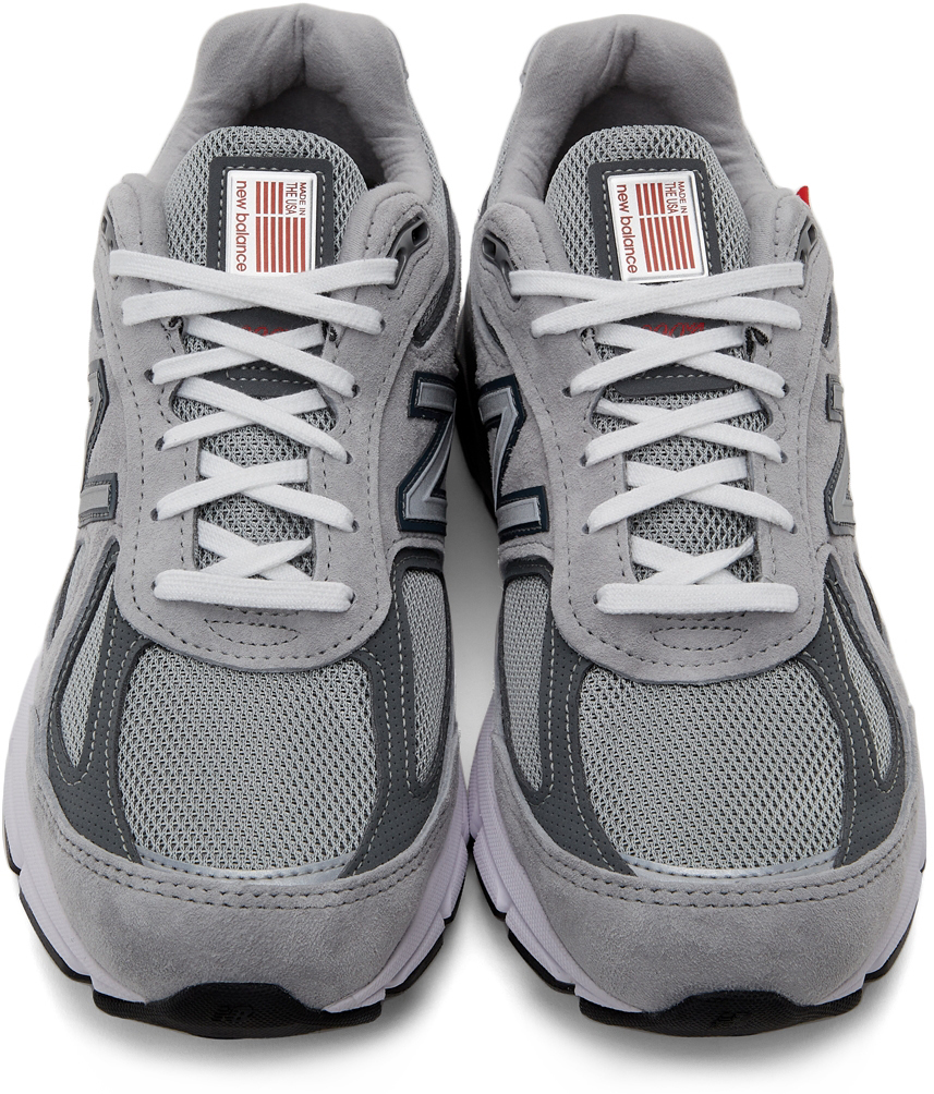 New Balance Grey Made In USA 990v4 Low 