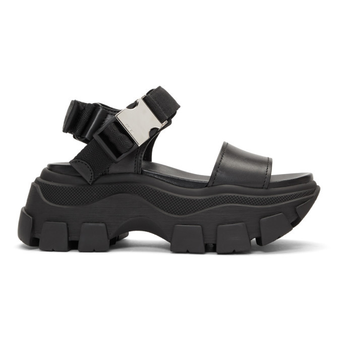 Prada Black Teva Platform Sandals Prada