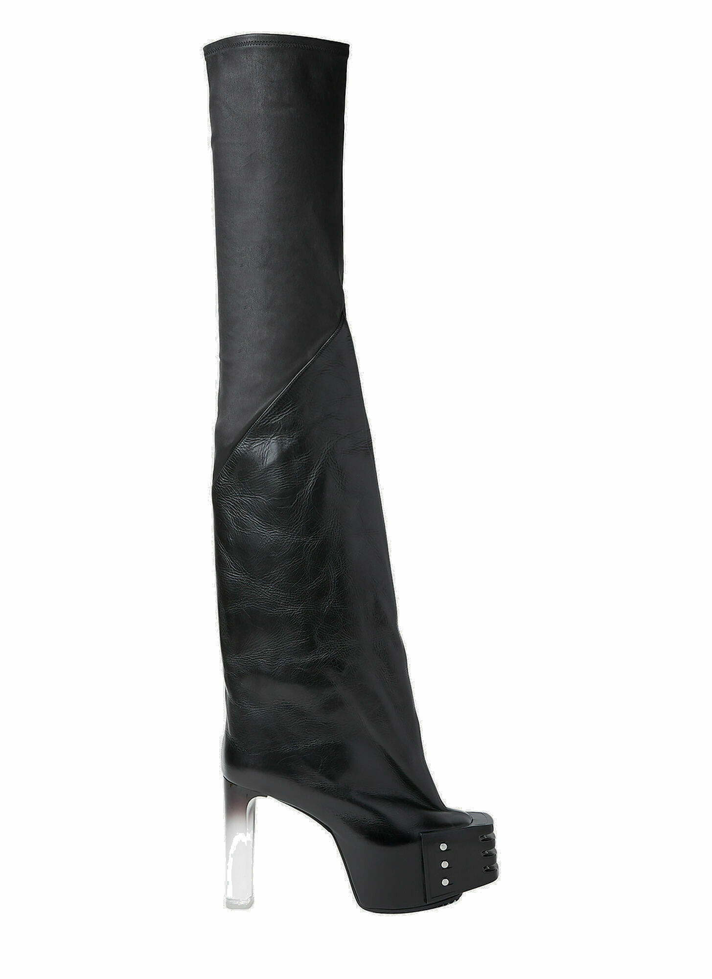 Rick Owens - Oblique Platform Boots in Black Rick Owens