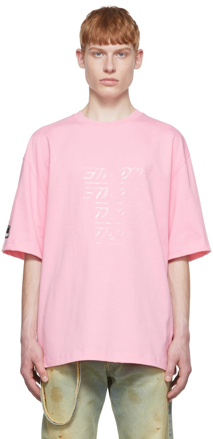 We11done Pink Cotton T-Shirt We11done