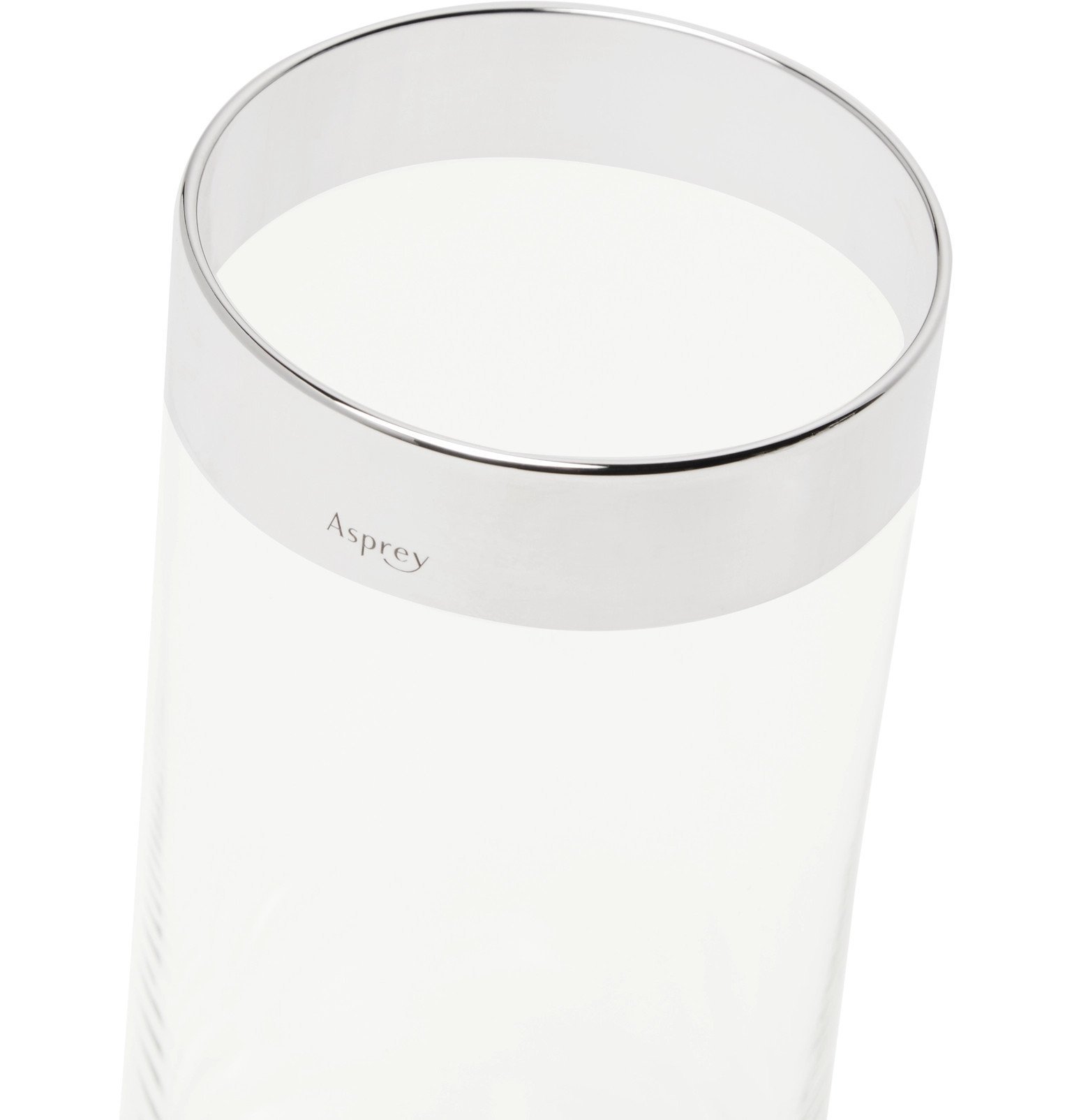 Asprey SilverTrimmed Crystal Jug and Glasses Set with Stirrer