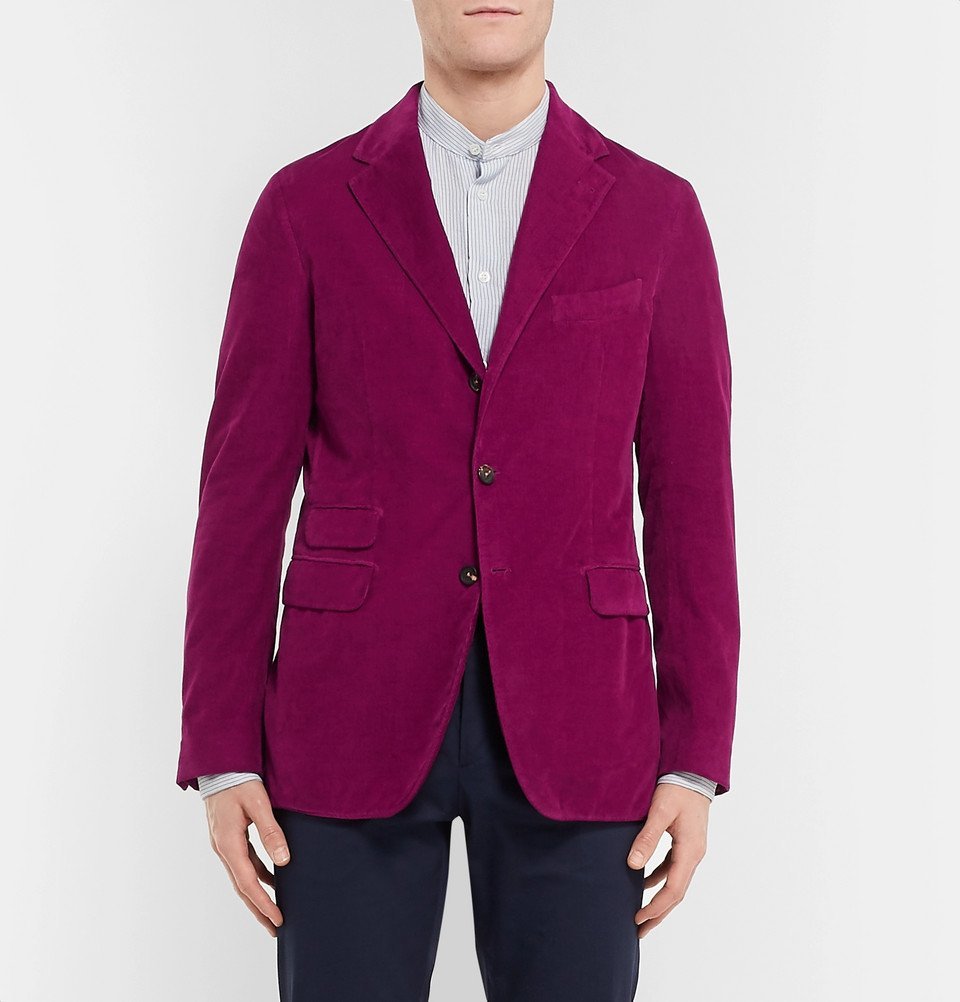 mens purple corduroy blazer